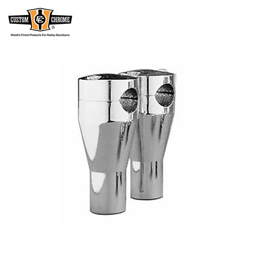 Chrome rise round handlebar - chrome, 4"