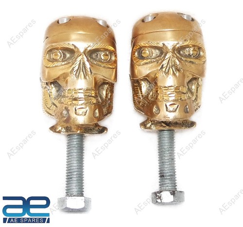 Skull custom brass old school - old,